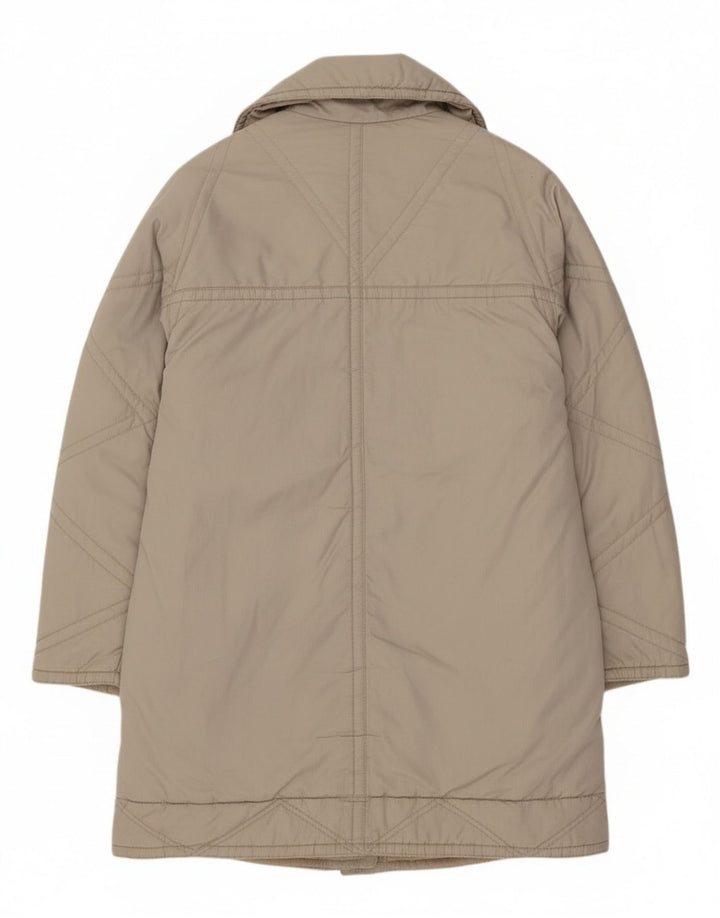 Sobretudo oversized feminino vintage EU 40 poliéster bege médio