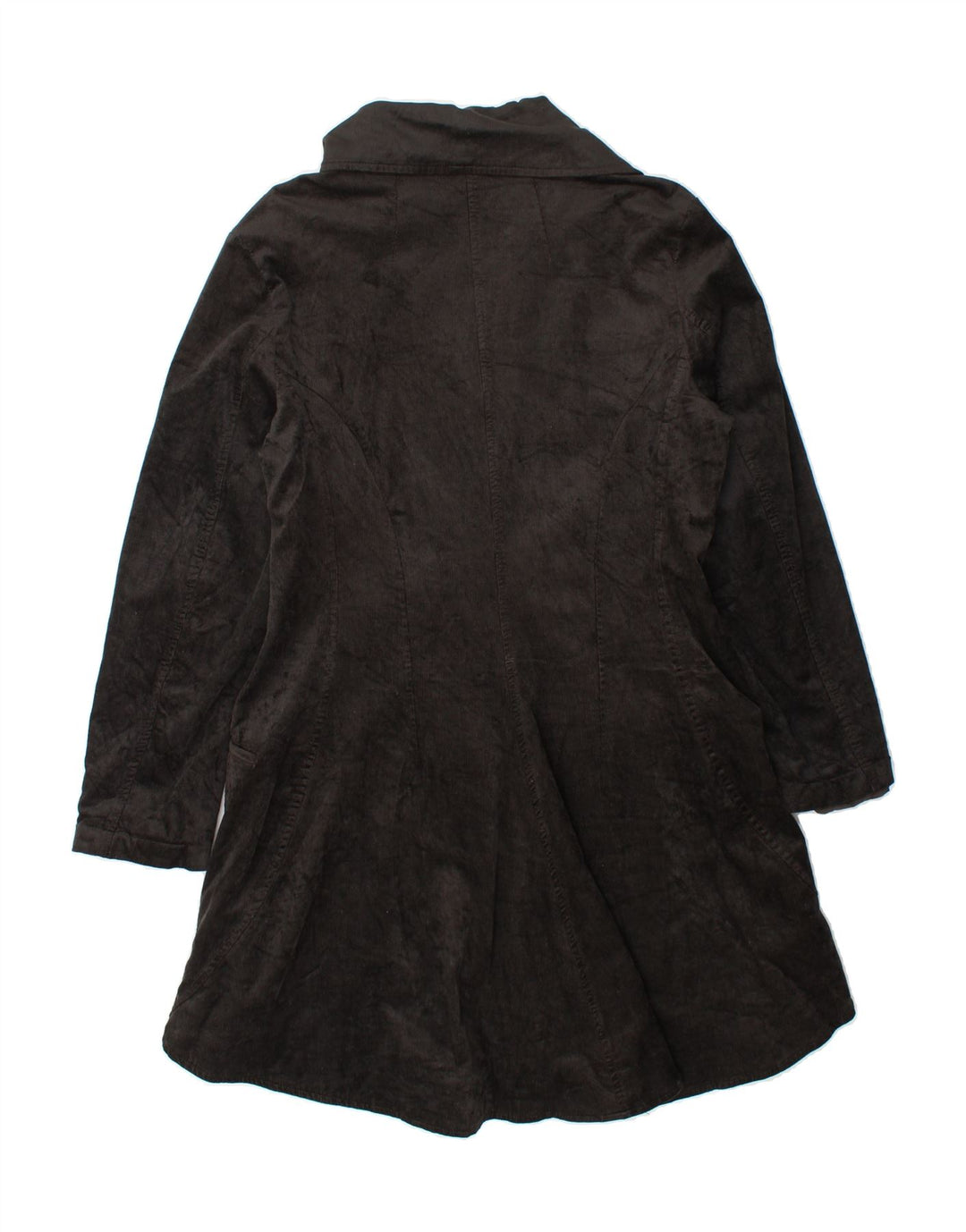 VINTAGE Womens Corduroy Overcoat EU 40 Medium Brown Cotton Vintage Vintage and Second-Hand Vintage from Messina Hembry 