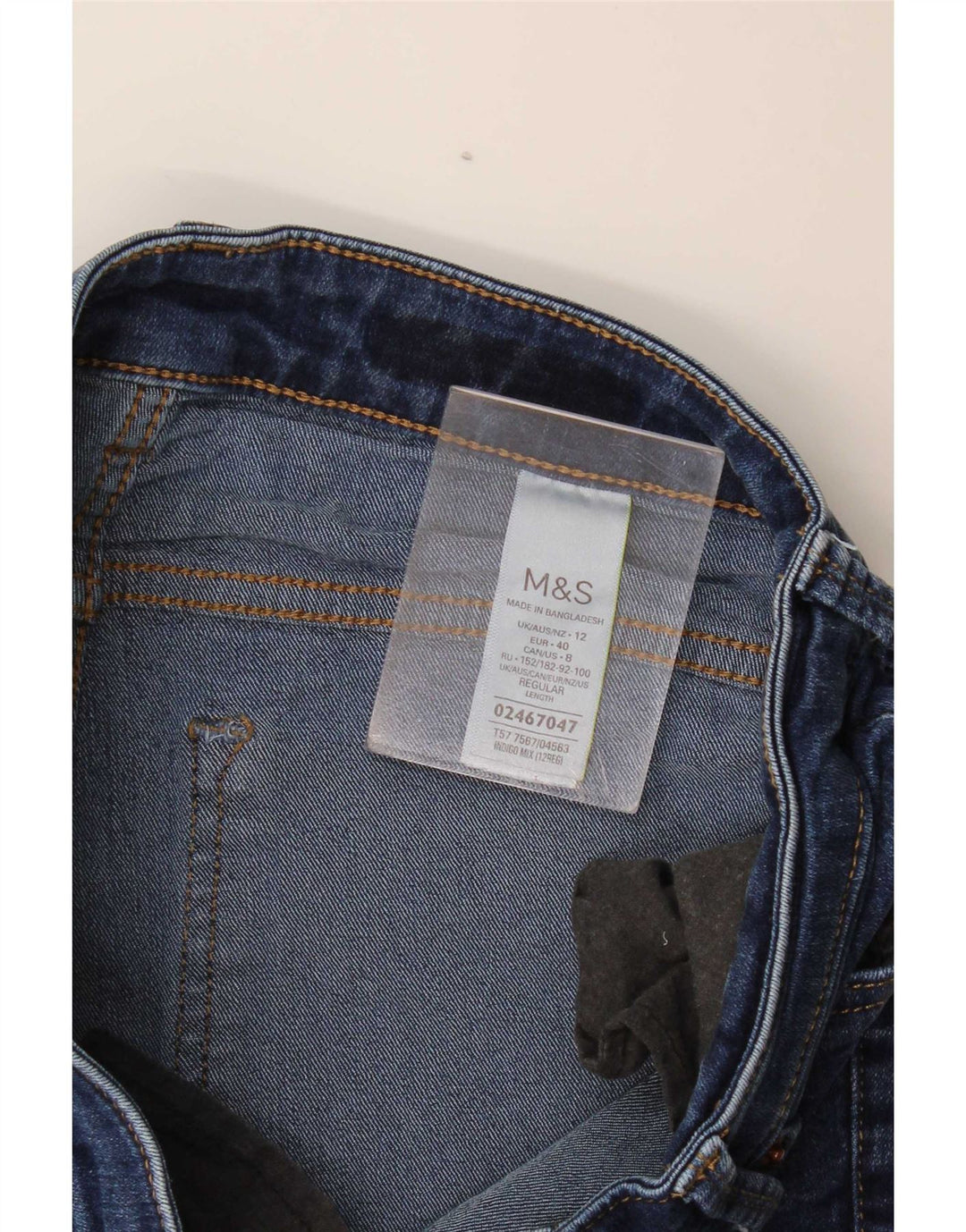 Jeans Marks & Spencer feminino rosa bootcut Reino Unido 12 médio W32 L29 algodão azul