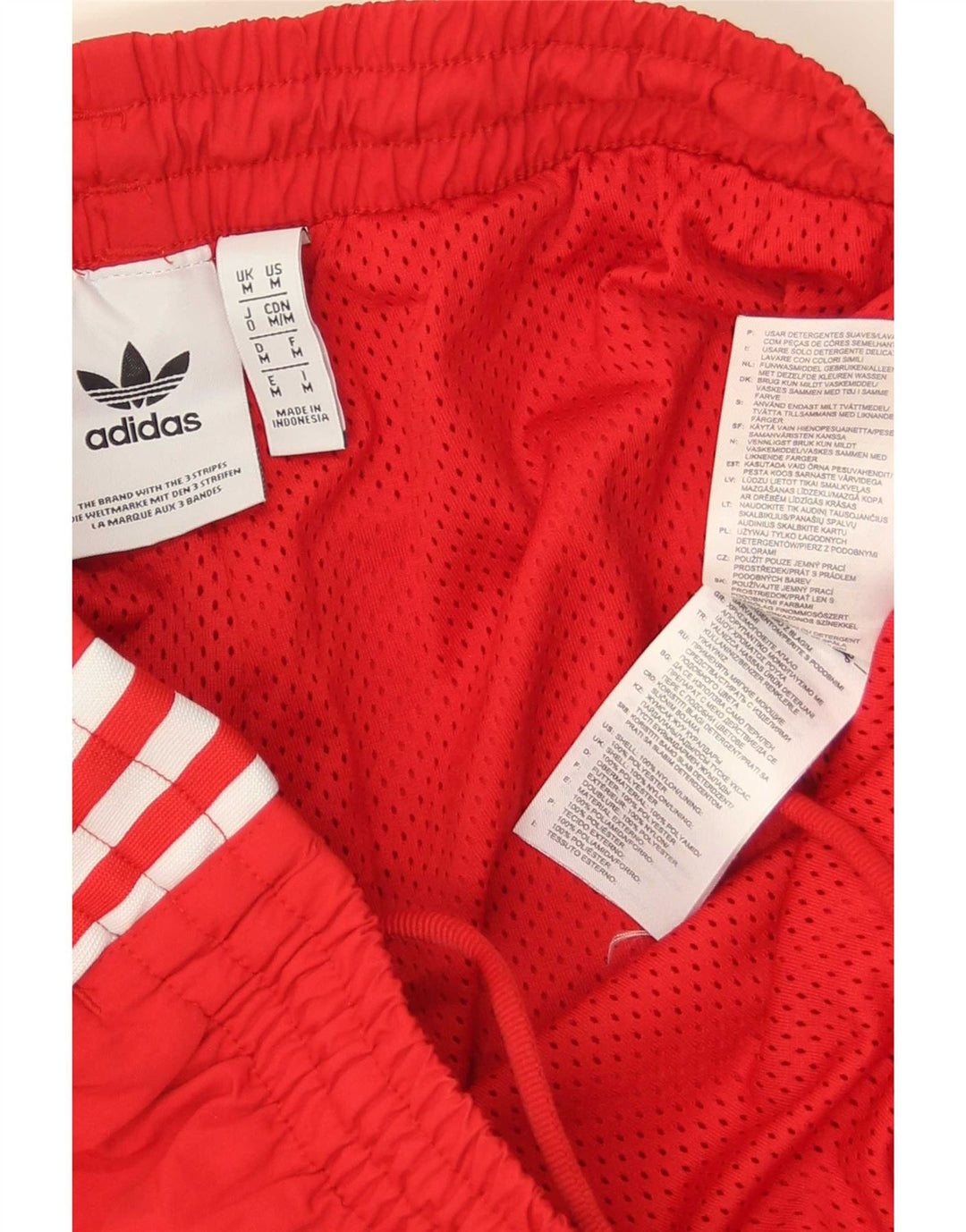 Calças de treino masculinas Adidas Joggers médio vermelho nylon