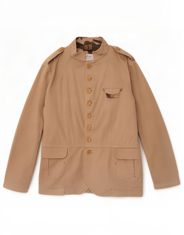 Jaqueta blazer militar masculina Primo Emporio IT 48 algodão bege médio