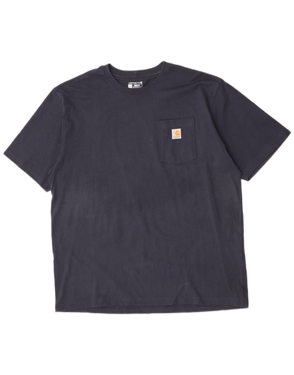 Camiseta masculina Carhartt Loose Fit Top XL Azul Marinho Algodão