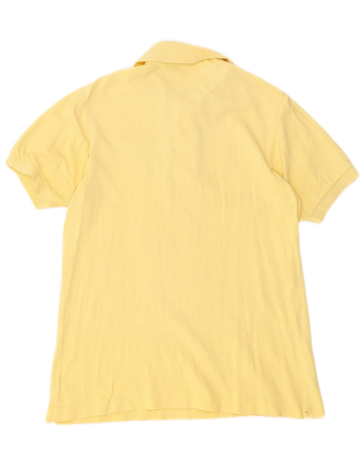 Camisa polo masculina Lacoste tamanho 6 XL algodão amarelo