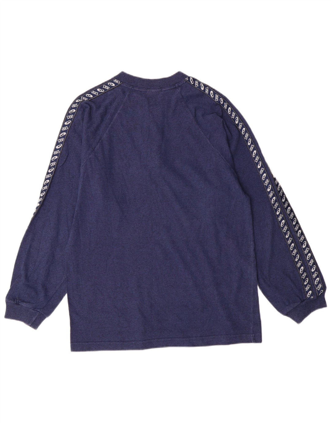 Asics Mens Top Manga Longa Médio Azul Marinho Algodão