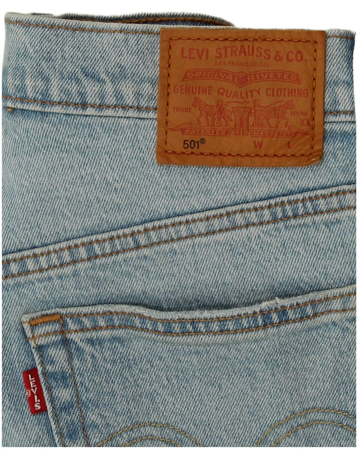 Shorts jeans feminino 501 da LEVI'S W28 azul médio