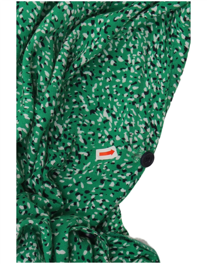 JOULES Vestido camisa feminino de mangas curtas Reino Unido 18 XL viscose manchada verde