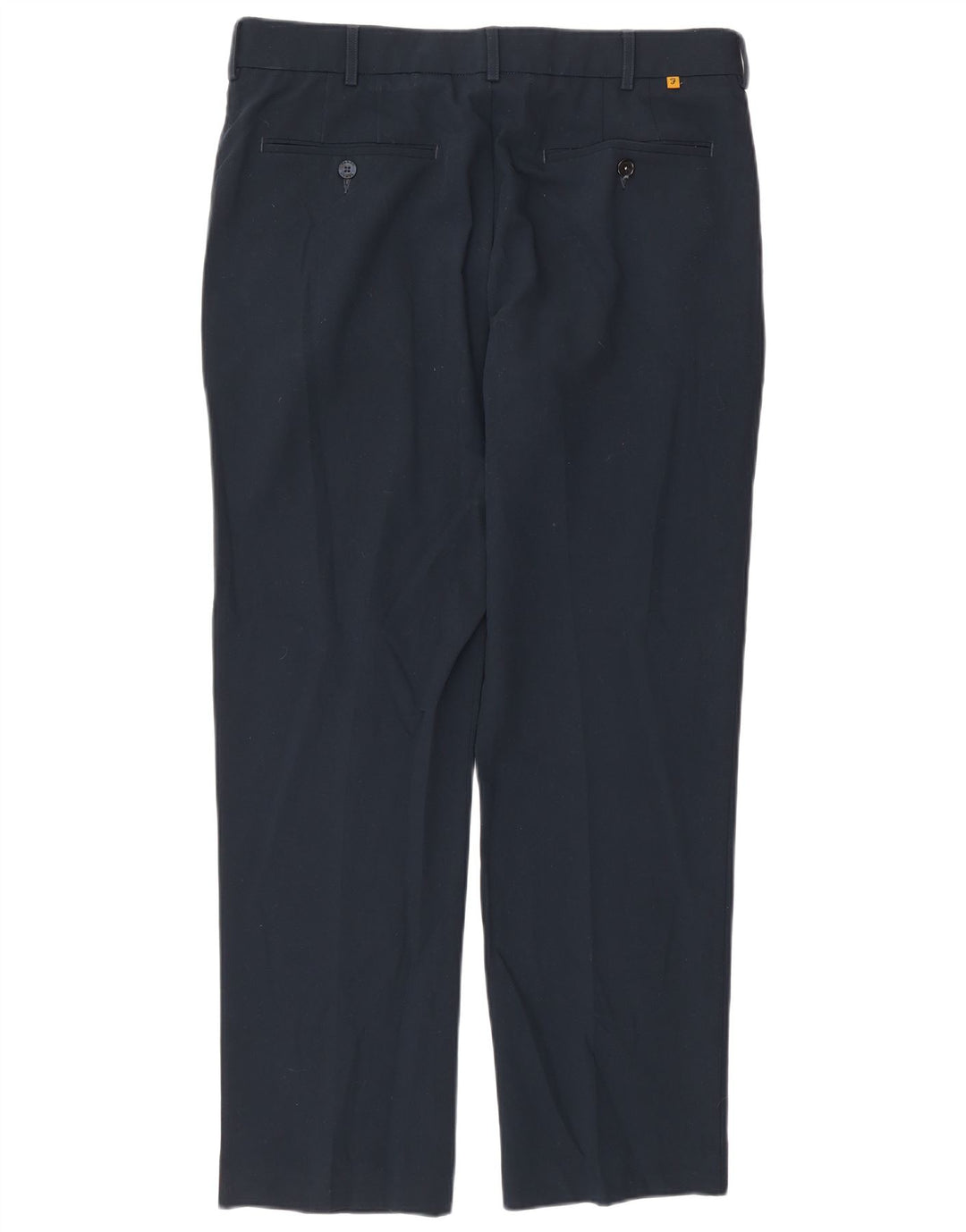 Calça masculina reta casual Farah W34 L29 poliéster azul marinho