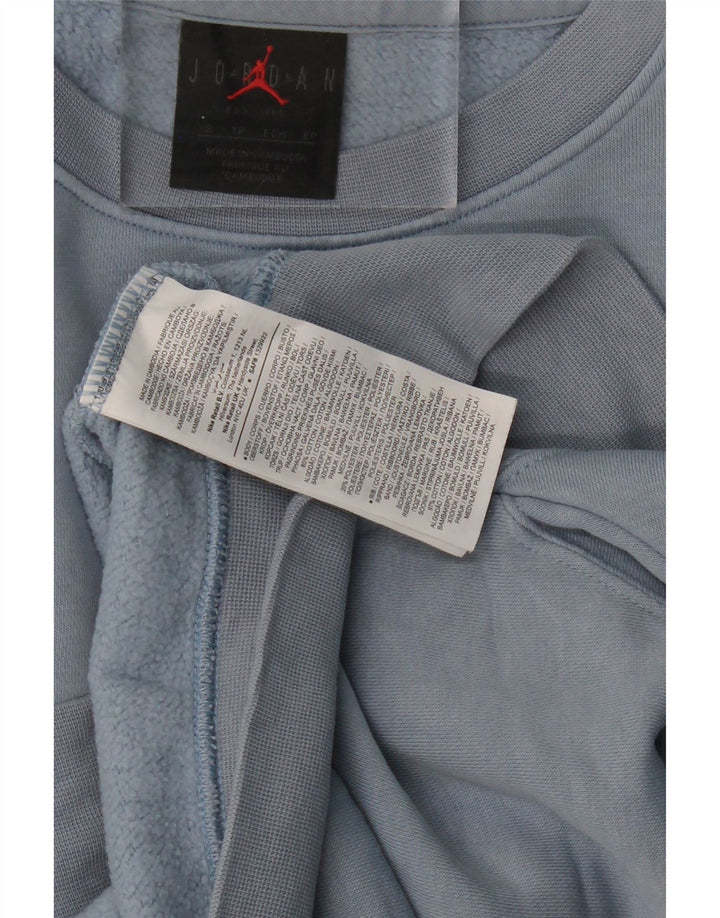 JORDAN moletom feminino jumper UK 6 XS azul algodão
