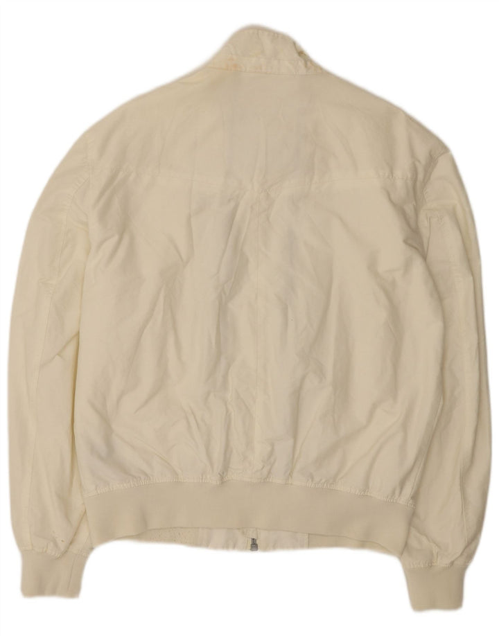 Jaqueta bomber masculina REFRIGUE UK 44 2XL algodão branco