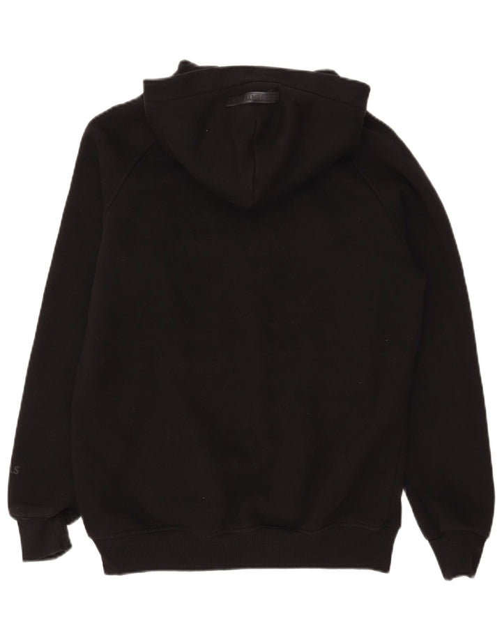 Suéter com capuz gráfico masculino Essential, algodão preto médio
