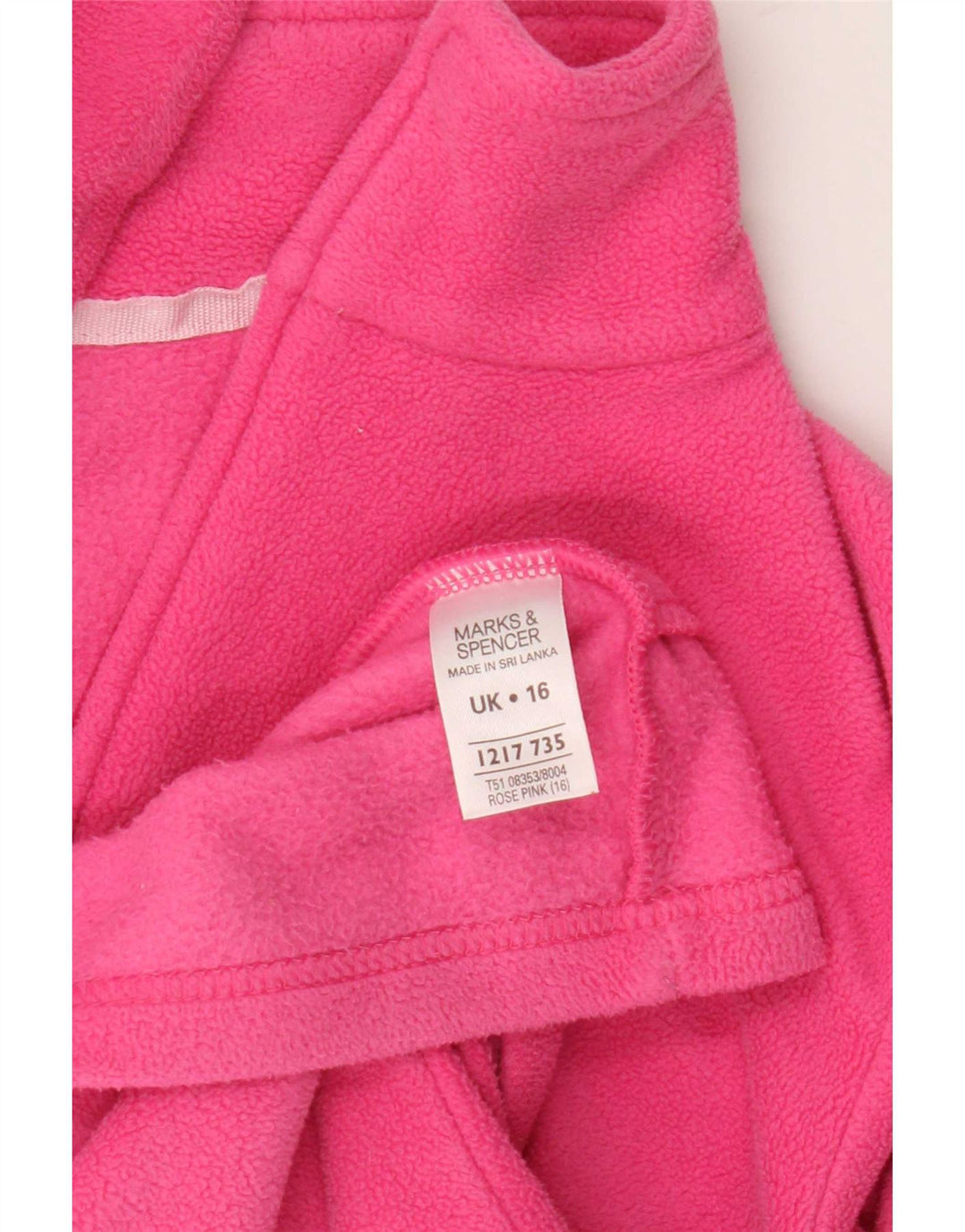 Jaqueta de lã feminina Marks & Spencer Reino Unido 16 grande poliéster rosa