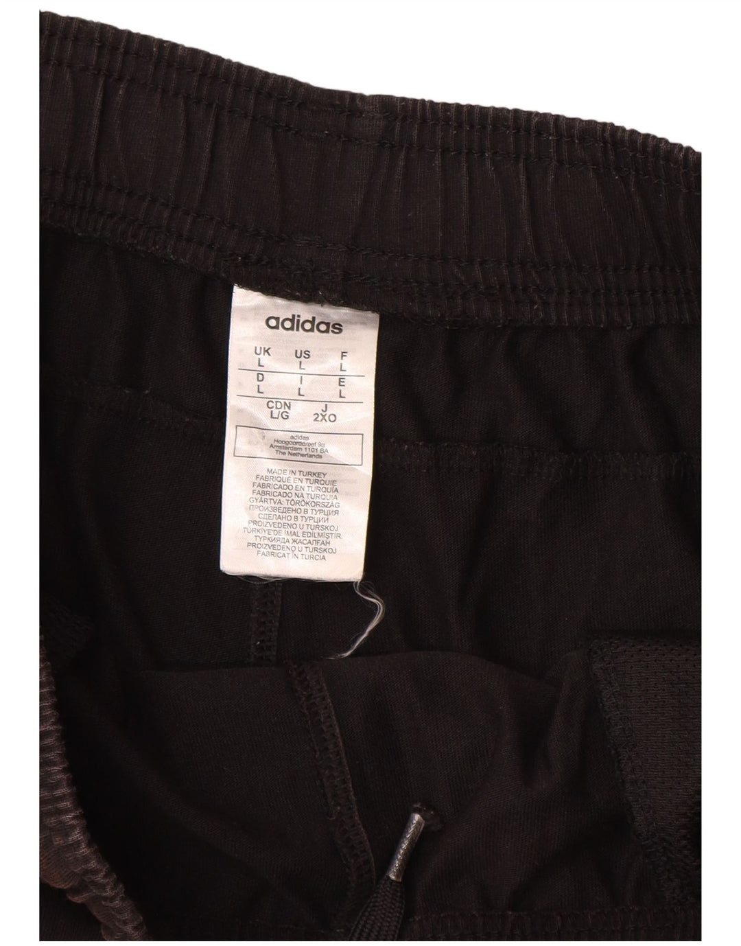 Shorts esportivos masculinos ADIDAS grande algodão preto