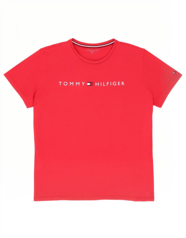 Tommy Hilfiger Camiseta masculina gráfica Top XL Vermelho