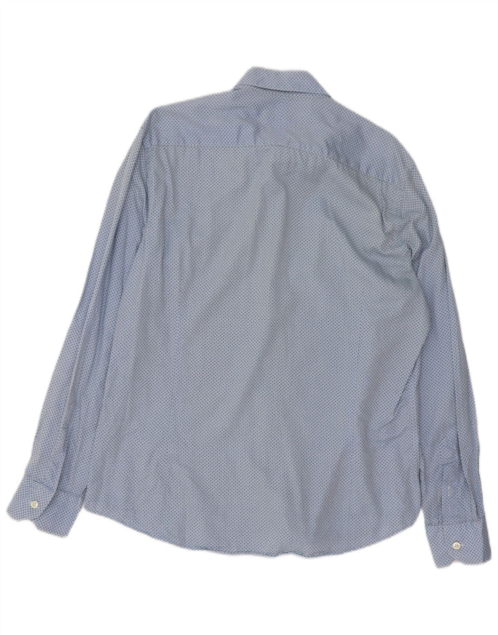 Camisa masculina Massimo Dutti tamanho 43 grande azul manchado