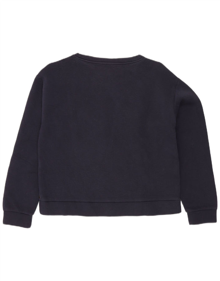 NORTH SAILS moletom feminino jumper UK 10 pequeno algodão azul marinho