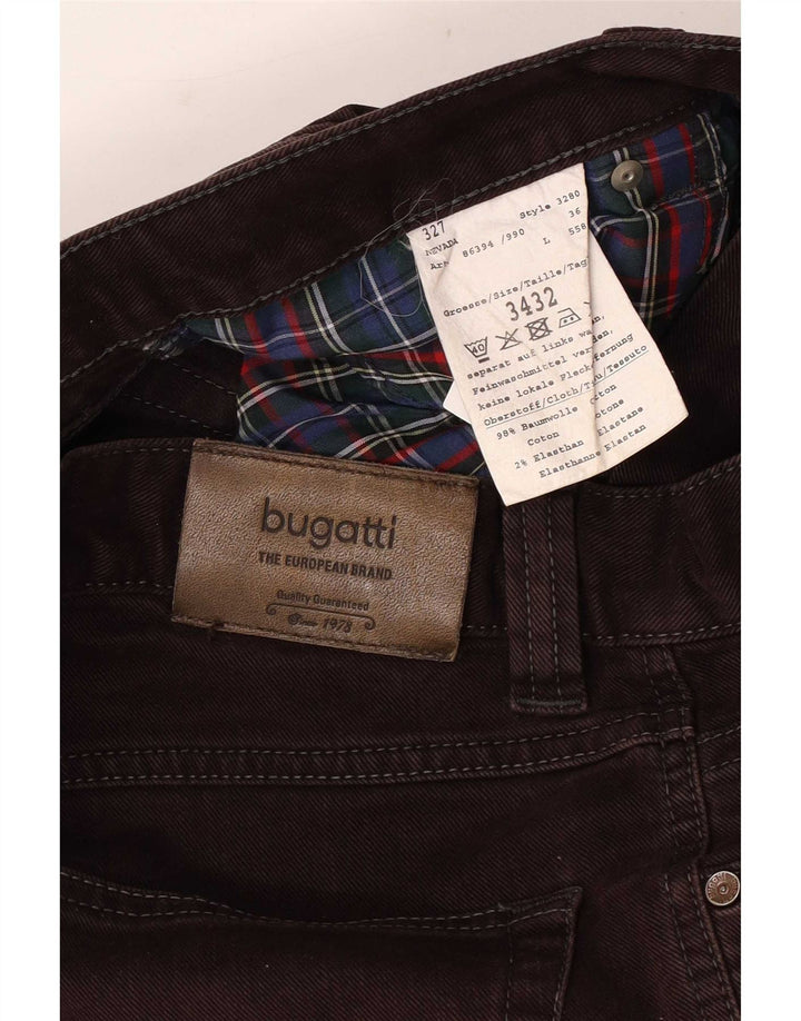 Bugatti Mens Straight Jeans W34 L32 Marrom Algodão