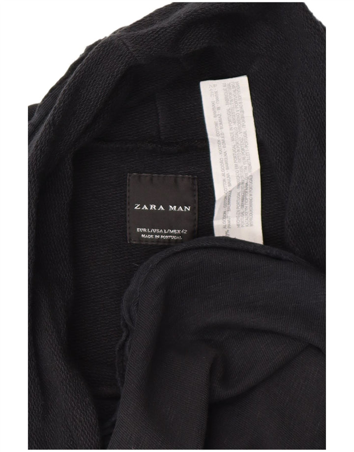 Suéter masculino sem mangas ZARA grande preto