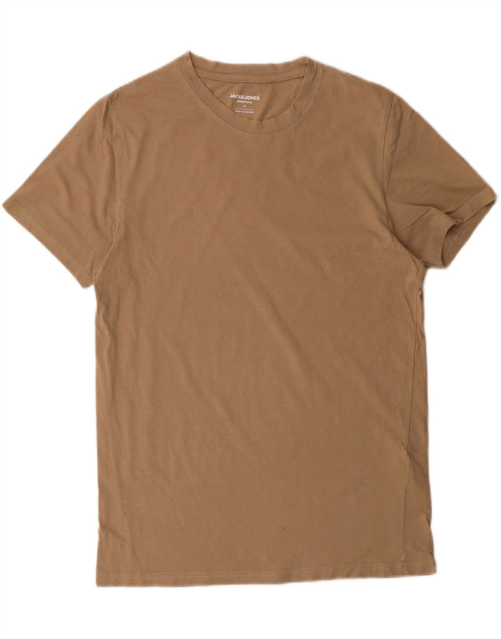 Camiseta masculina JACK & JONES algodão bege médio