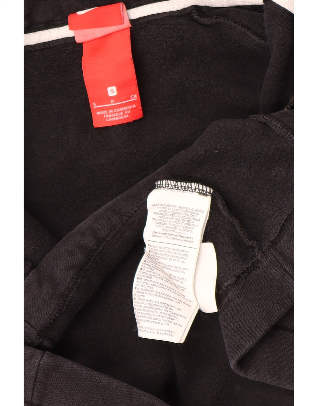 Suéter Nike masculino com capuz e zíper, pequeno, preto, algodão