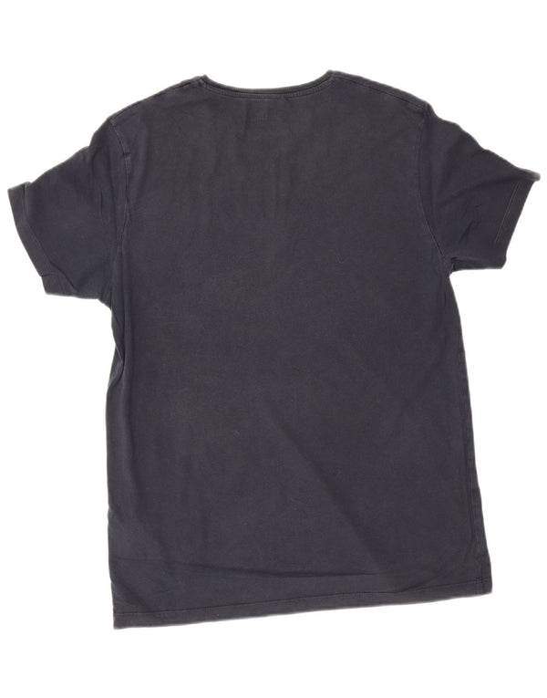 Camiseta masculina Timberland Slim Fit Graphic Top Pequeno Algodão Azul Marinho