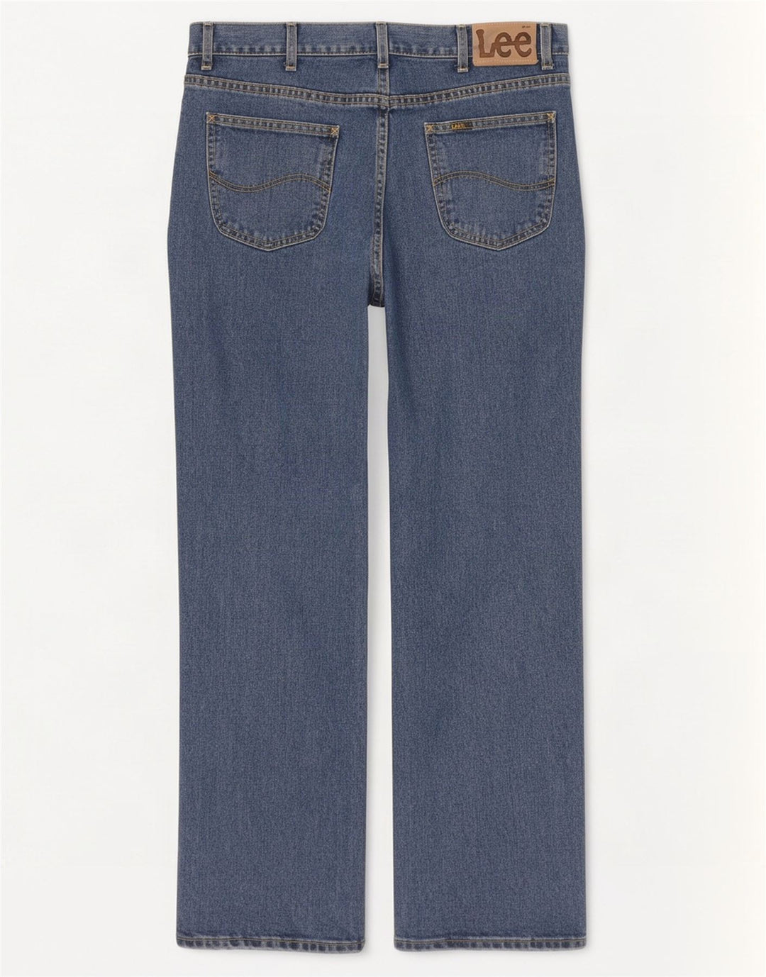 Lee Mens Straight Jeans W38 L32 Azul Algodão