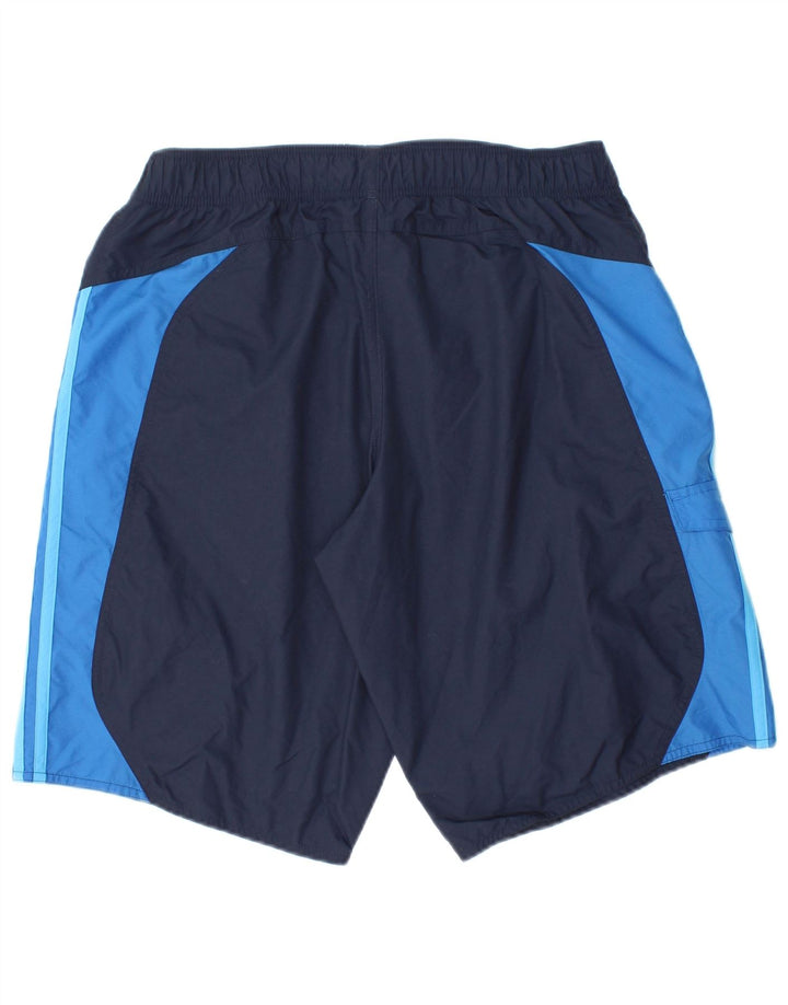 Shorts de natação masculino ADIDAS médio azul marinho Colourblock poliamida