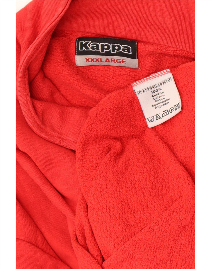Moletom masculino Kappa com zíper e gola 3XL algodão vermelho