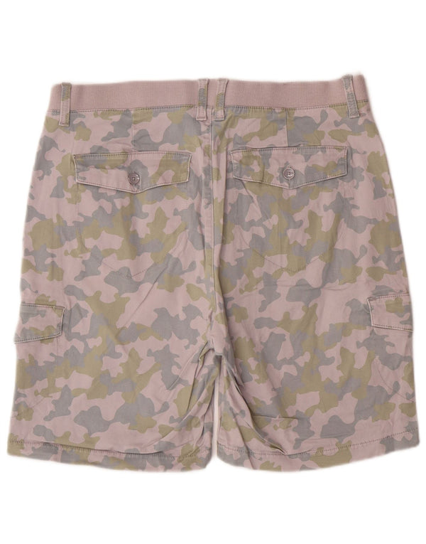 Shorts cargo feminino Lee de cintura média US 14 XL W36 algodão camuflado roxo