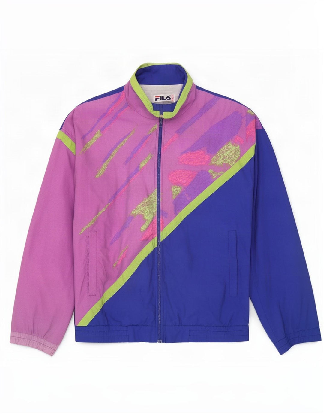 Fila Mens Tracksuit Top Jacket IT 48 Médio Multicolorido Colourblock Nylon