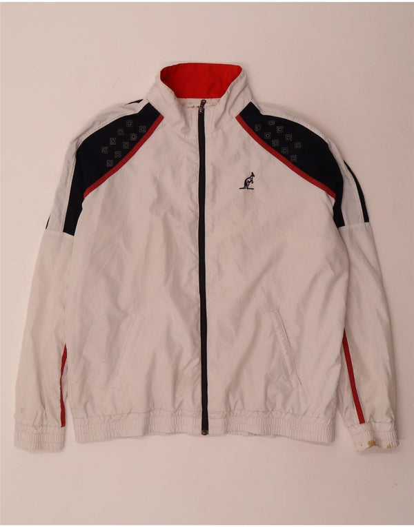 AUSTRALIAN L'ALPINA Mens Tracksuit Top Jacket IT 54 XL White Colourblock