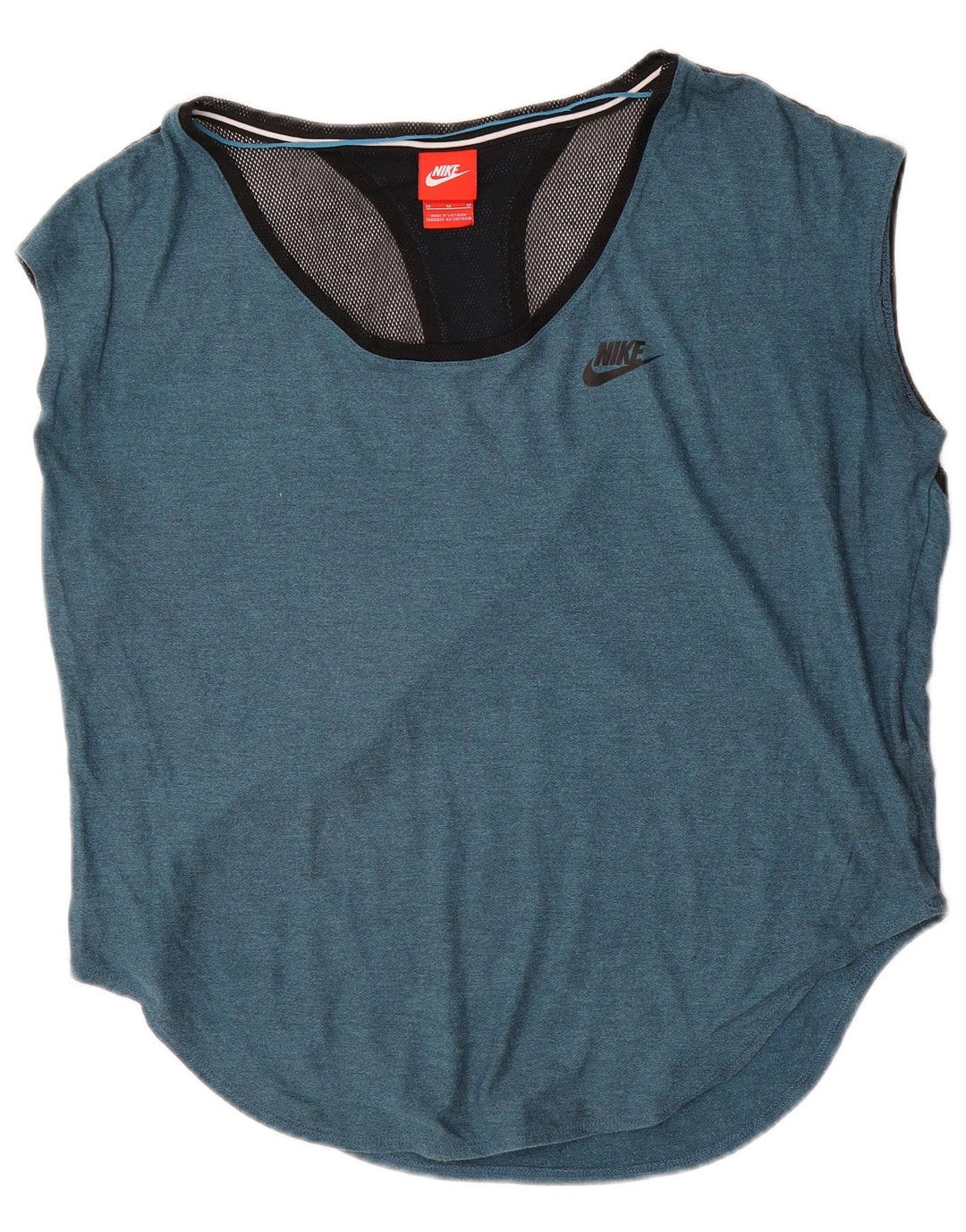Colete feminino Nike Oversized Top UK 14 Médio Azul Colourblock Modal