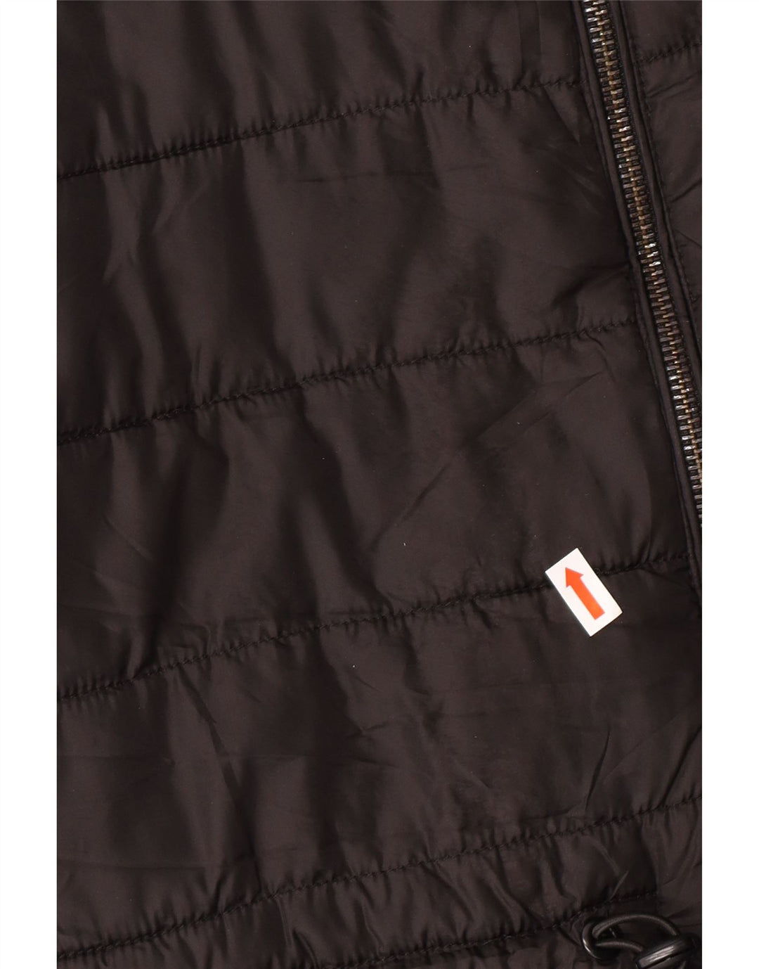 Jaqueta acolchoada com capuz feminina ZARA UK 10 poliéster preto pequeno