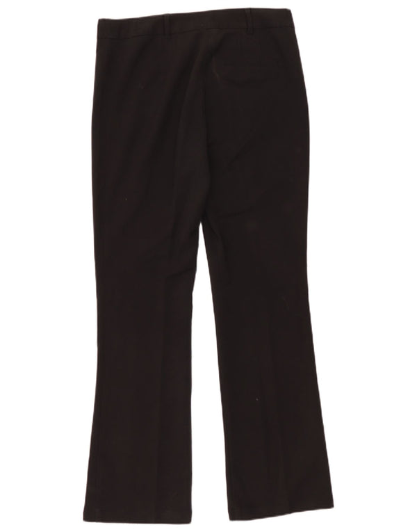 Calça casual feminina Marks & Spencer Bootcut Reino Unido 12 médio W32 L30 preta