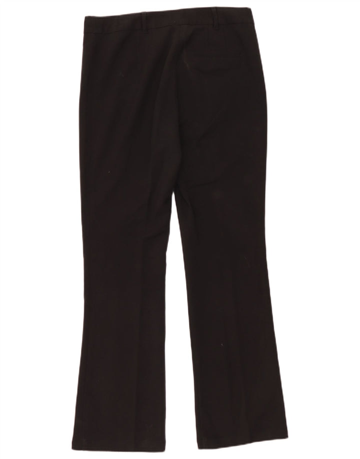Calça casual feminina Marks & Spencer Bootcut Reino Unido 12 médio W32 L30 preta