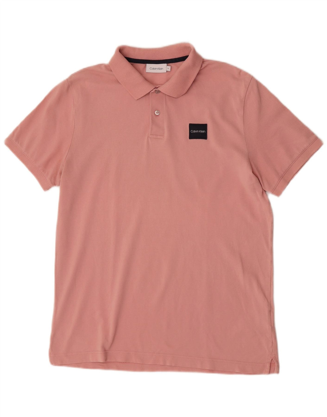 Camisa polo masculina Calvin Klein algodão rosa médio