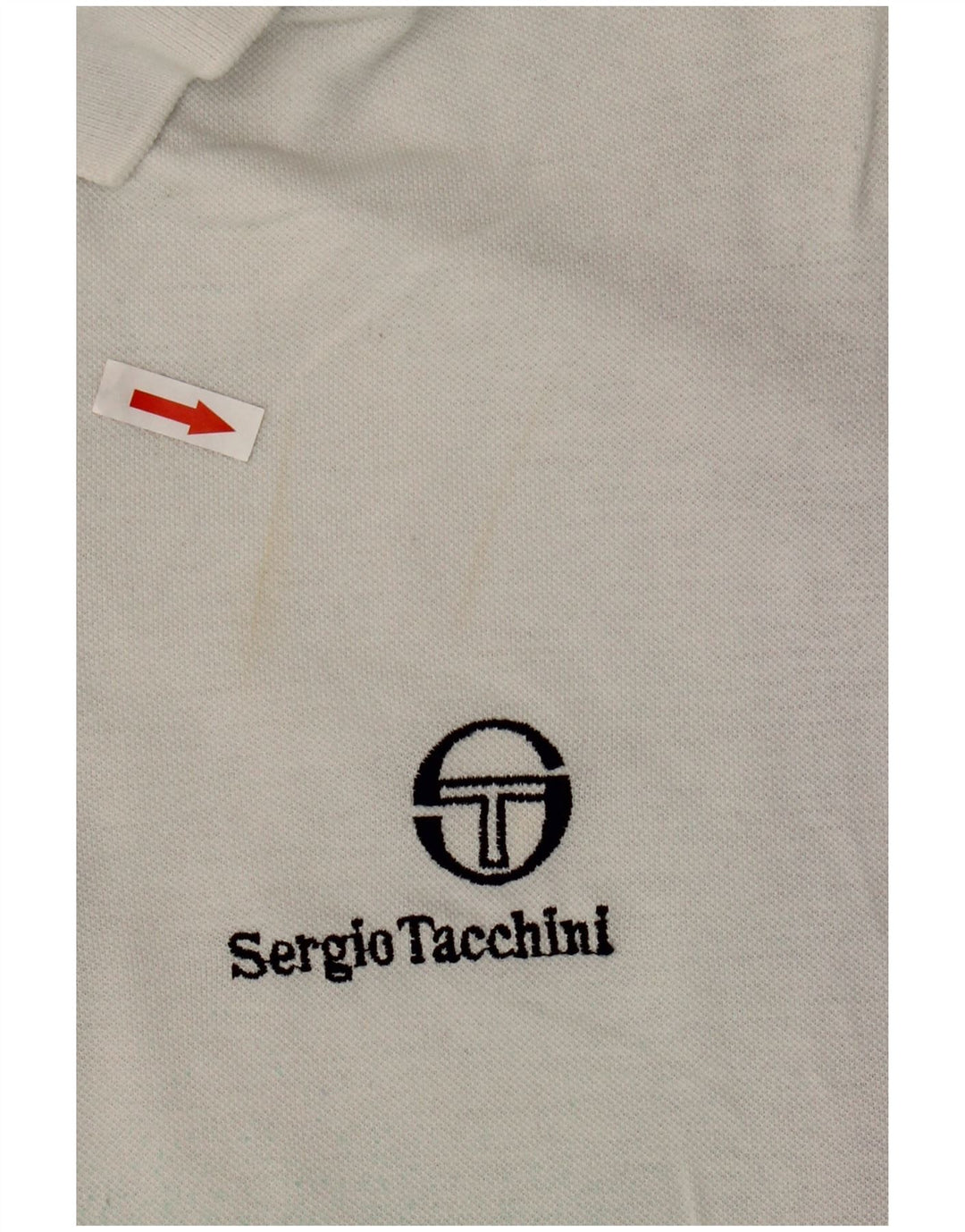 SERGIO TACCHINI Camisa polo masculina média branca tie dye algodão