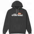 Suéter Ellesse masculino com capuz gráfico cinza médio algodão