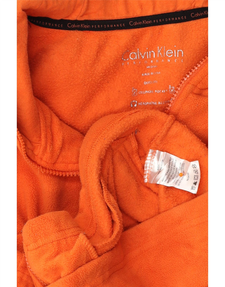 Jaqueta de lã com capuz feminina CALVIN KLEIN Reino Unido 12 poliéster laranja médio