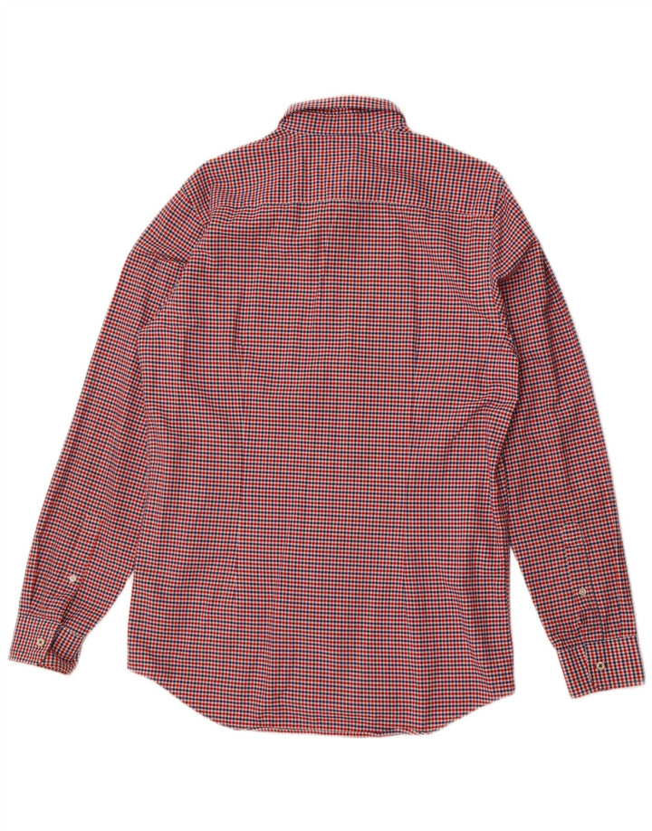 Camisa masculina Slim Fit Tommy Hilfiger grande algodão guingão multicolorido