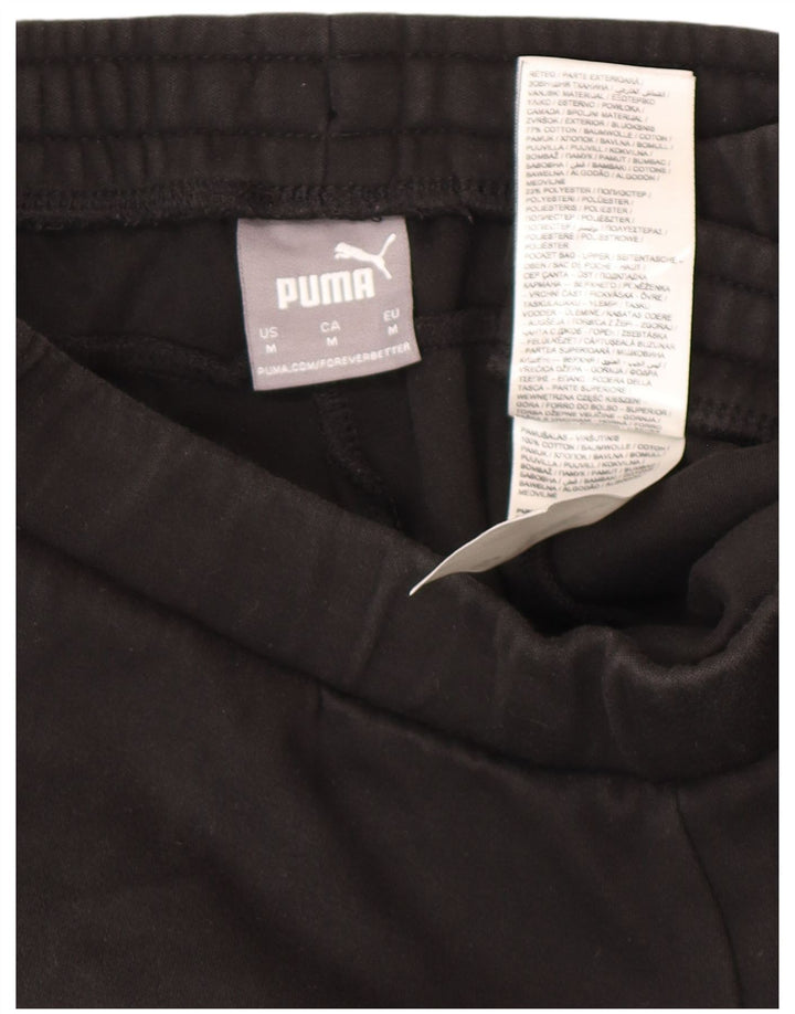 Calça de treino masculina PUMA de algodão preto médio