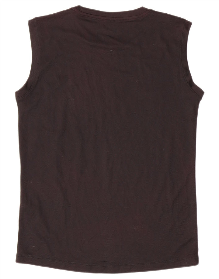 CHAMPION Boys Graphic Vest Top 11-12 Years Large Black