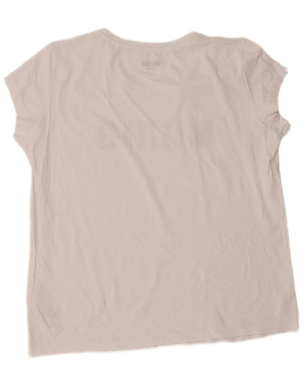 Camiseta feminina Mustang com estampa gráfica UK 18 XL algodão branco