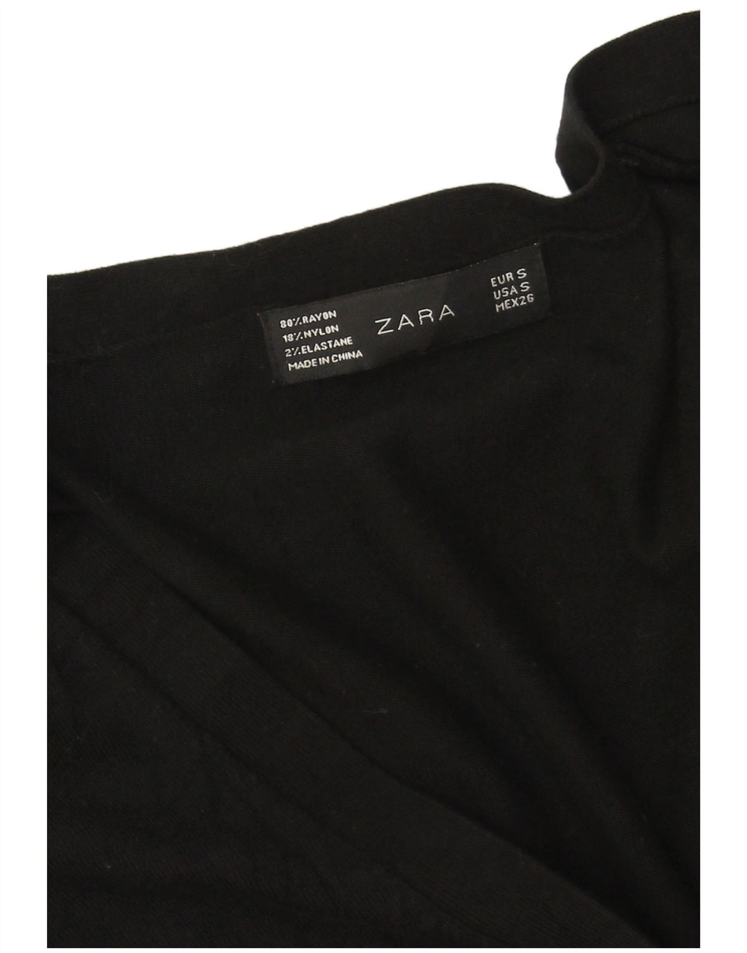Suéter cardigã feminino Zara Reino Unido 10 pequeno rayon preto
