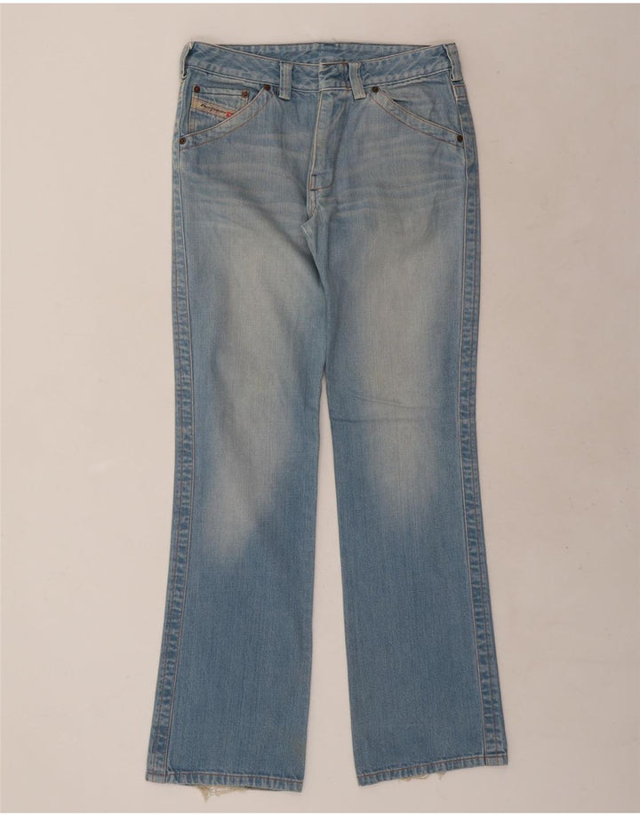 Diesel feminino bootcut jeans W32 L34 azul algodão