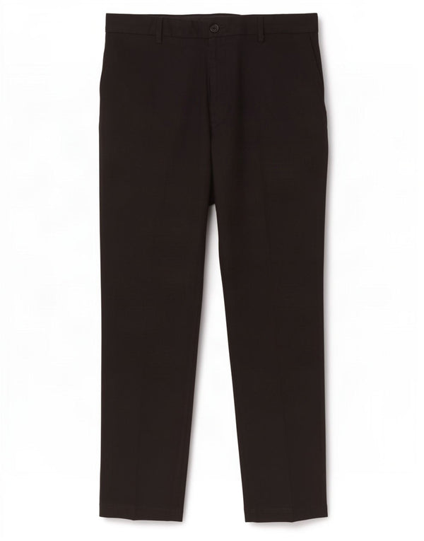 Marks & Spencer Mens Slim Fit Casual Trousers W34 L29 Black Polyester