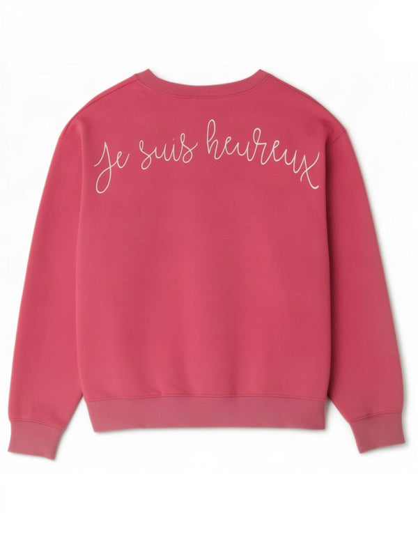 Topshop moletom feminino grande com estampa gráfica Reino Unido 10 algodão rosa pequeno