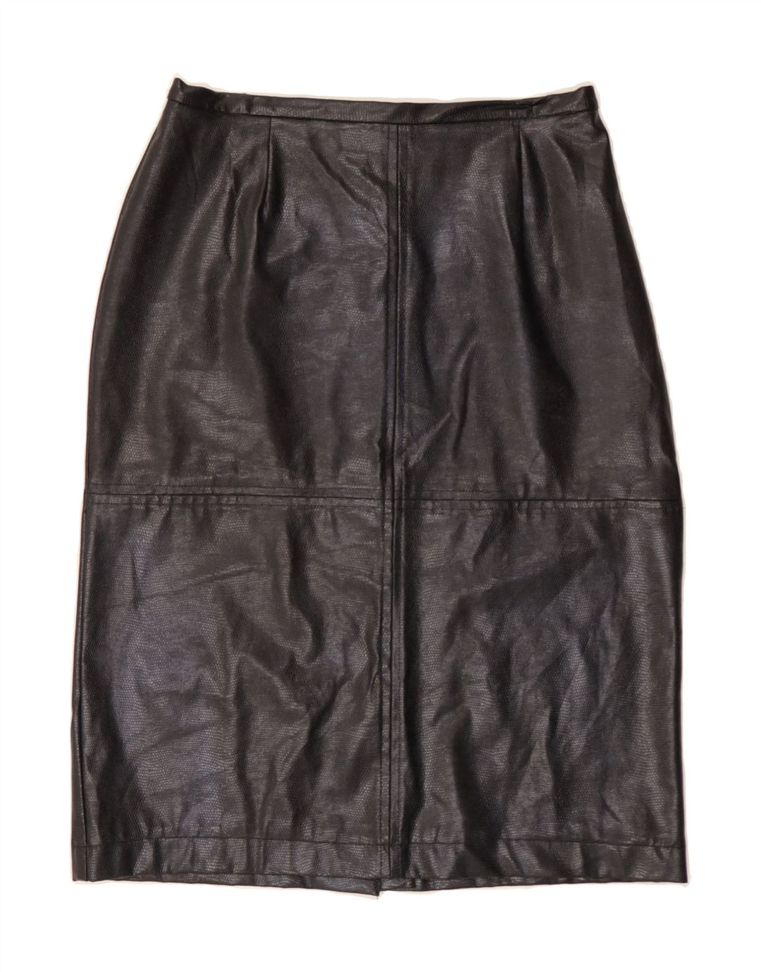VINTAGE Womens Leather Skirt W30 Medium Black Vintage Vintage and Second-Hand Vintage from Messina Hembry 