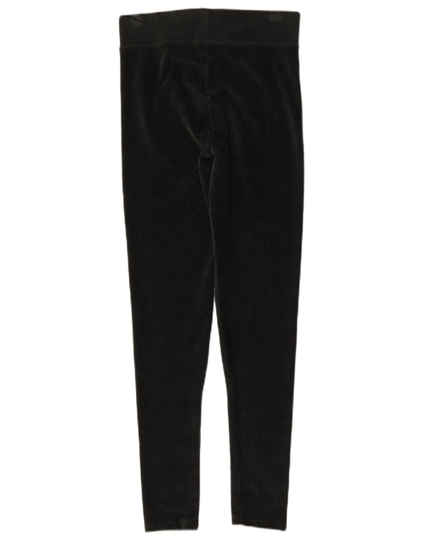 Leggings femininas de veludo cotelê Marks & Spencer UK 8 pequeno algodão verde