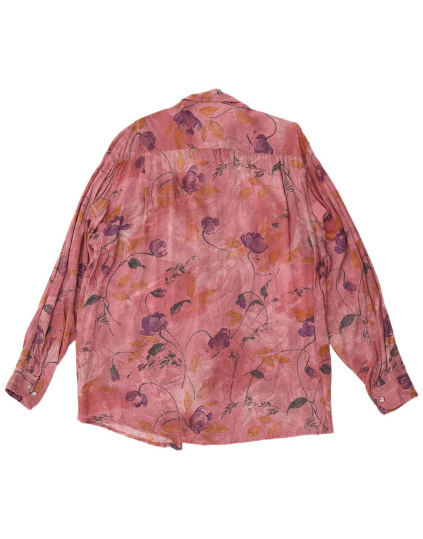 Casa Moda Camisa Masculina XL Borgonha Floral
