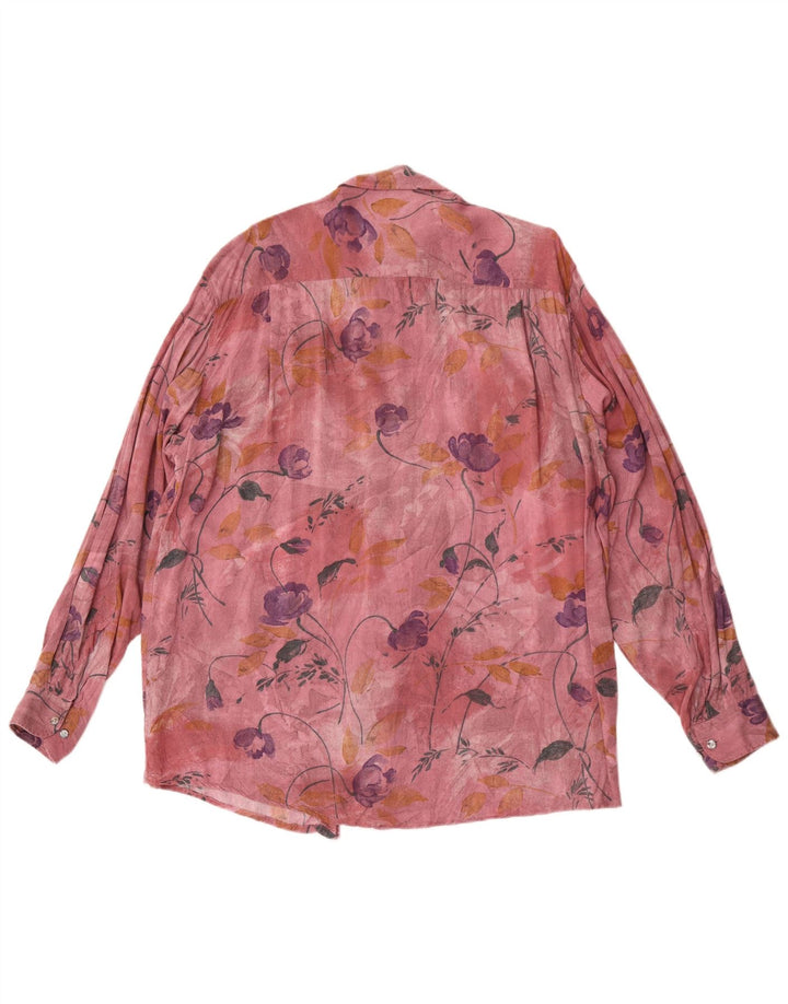 Casa Moda Camisa Masculina XL Borgonha Floral